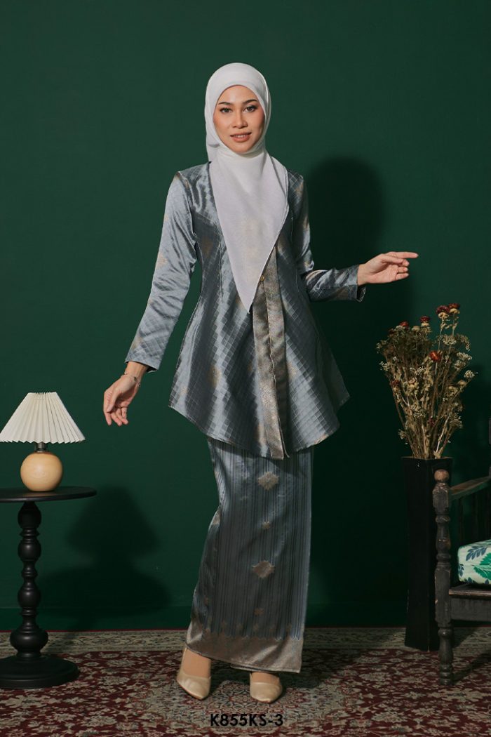 Kebaya Saloma in Faded Blue (K855KS-3)