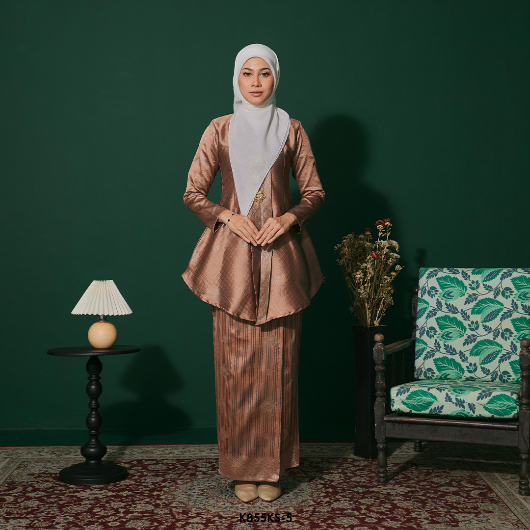 Kebaya Saloma in Salmon (K855KS-5)