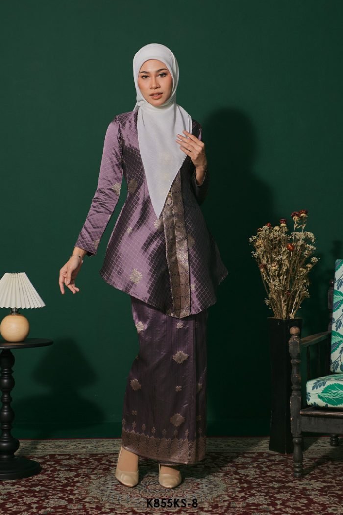 Kebaya Saloma in Faded Purple (K855KS-8)
