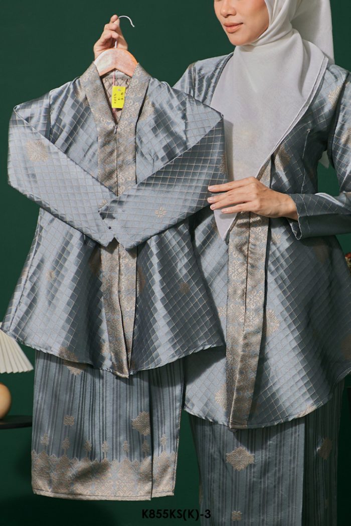 Kebaya Saloma Kids in Faded Blue (K855(K)-3)