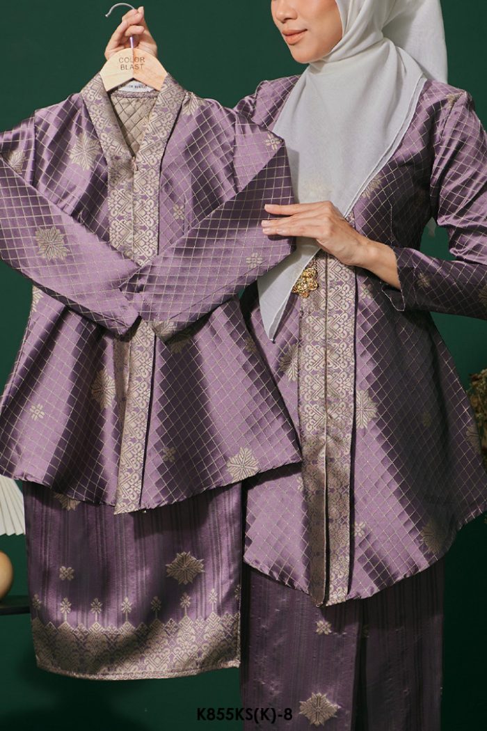 Kebaya Saloma Kids in Faded Purple (K855(K)-8)