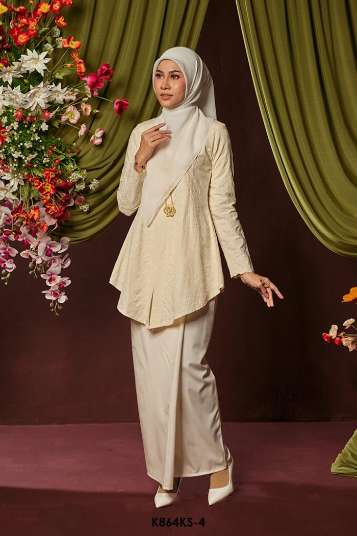 Kebaya Saloma in Butter Cream (K864KS-4)