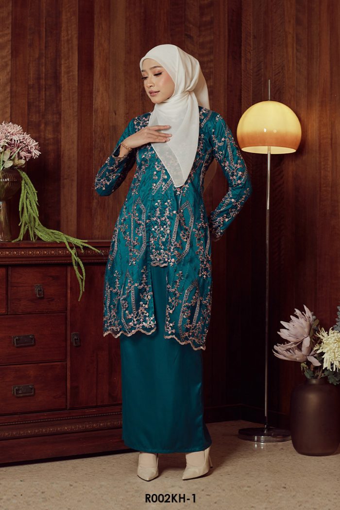 Kebaya Hanum in Dark Teal (R002KH-1)