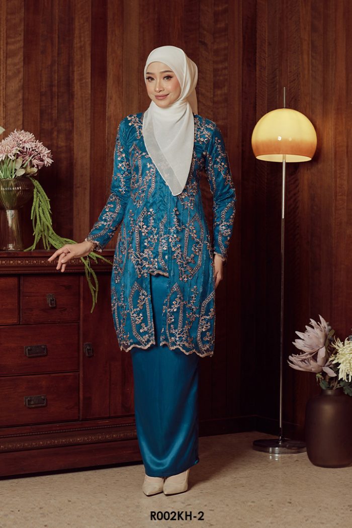 Kebaya Hanum in Dark Slate Blue (R002KH-2)