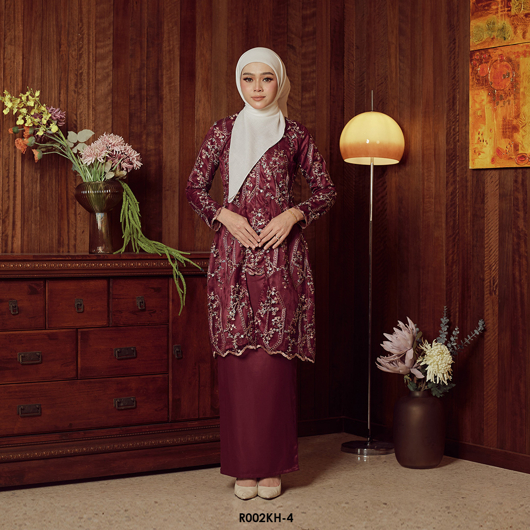 Kebaya Hanum in Burgundy (R002KH-4)