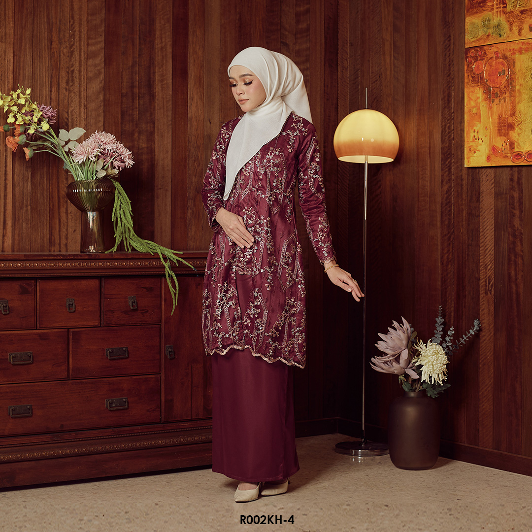 Kebaya Hanum in Burgundy (R002KH-4) - Image 2