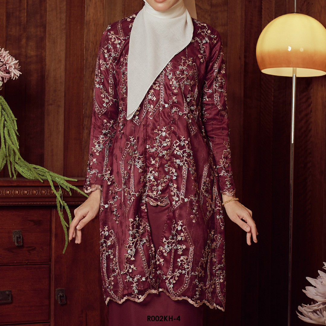 Kebaya Hanum in Burgundy (R002KH-4) - Image 4