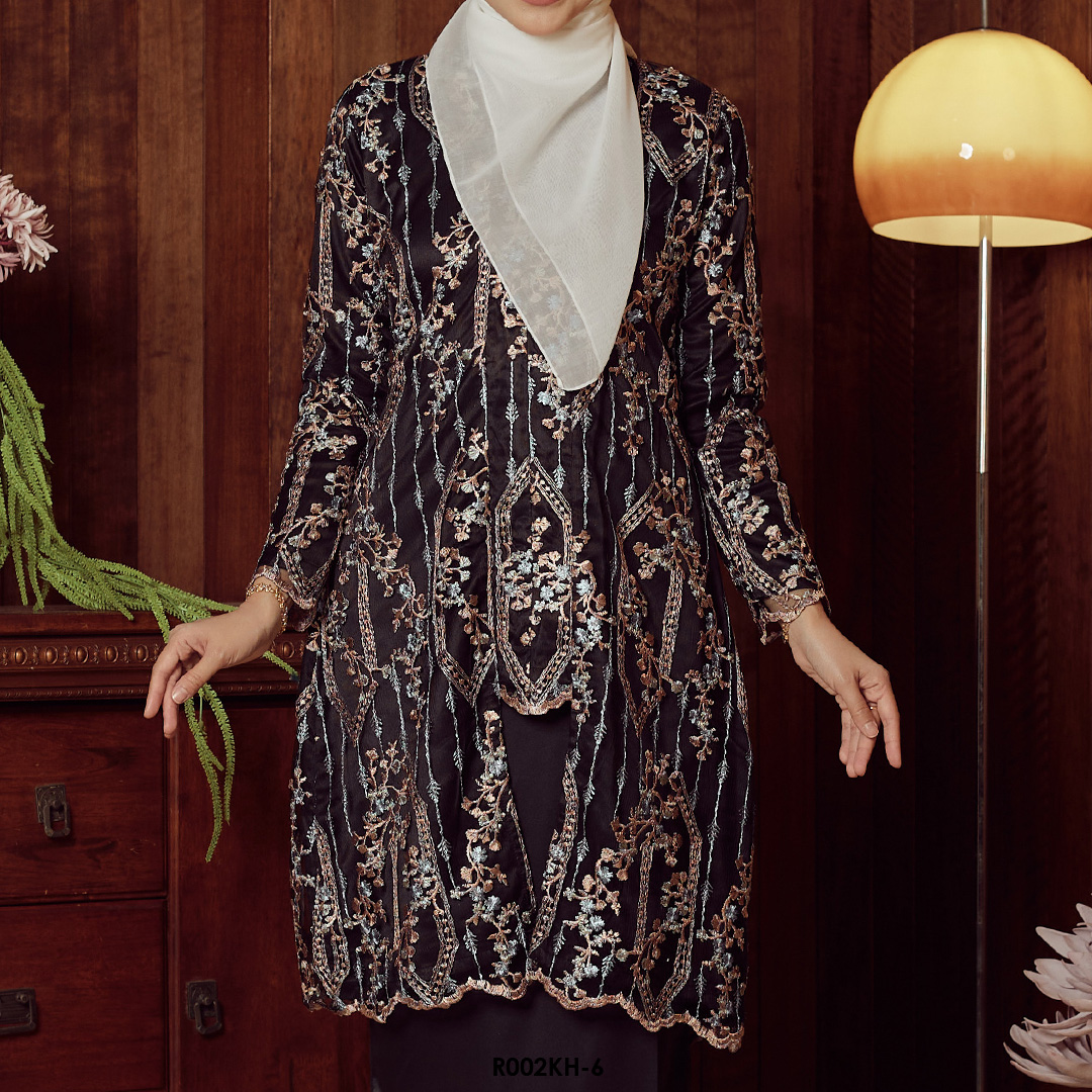 Kebaya Hanum in Black (R002KH-6) - Image 4