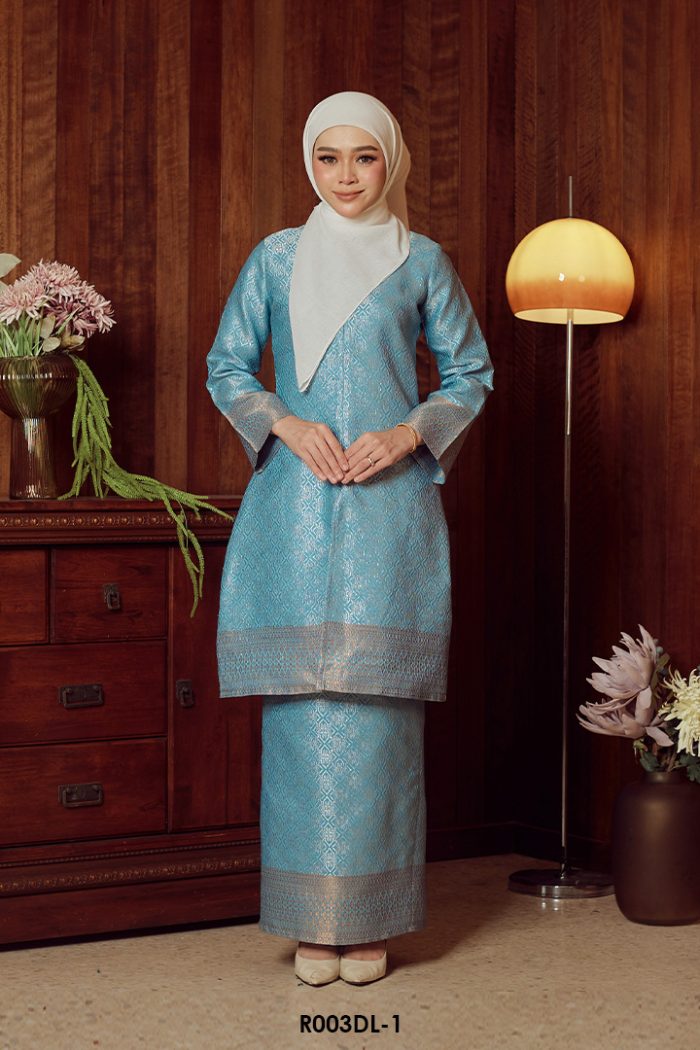 Delima Kurung in Bright Sky Blue (R003DL-1)