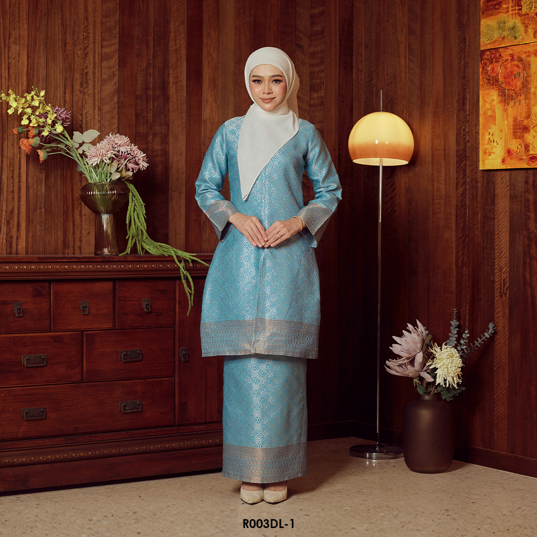 Delima Kurung in Bright Sky Blue (R003DL-1)