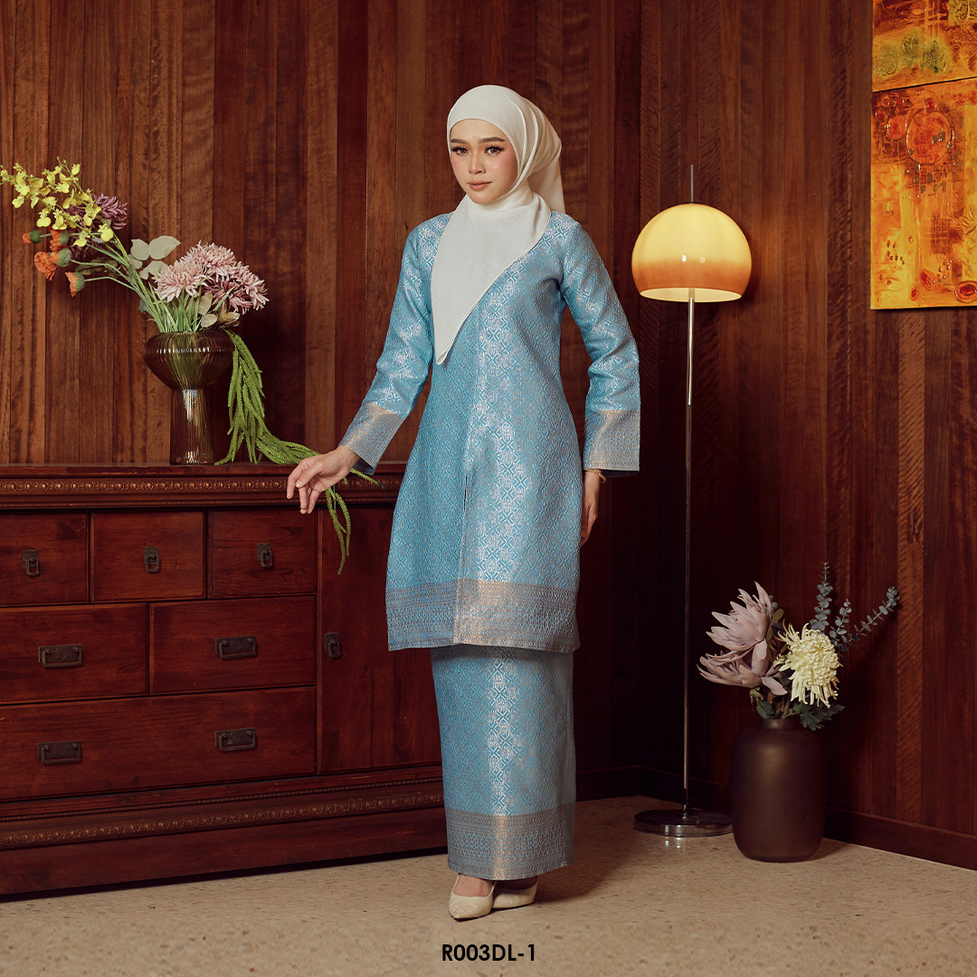 Delima Kurung in Bright Sky Blue (R003DL-1) - Image 2