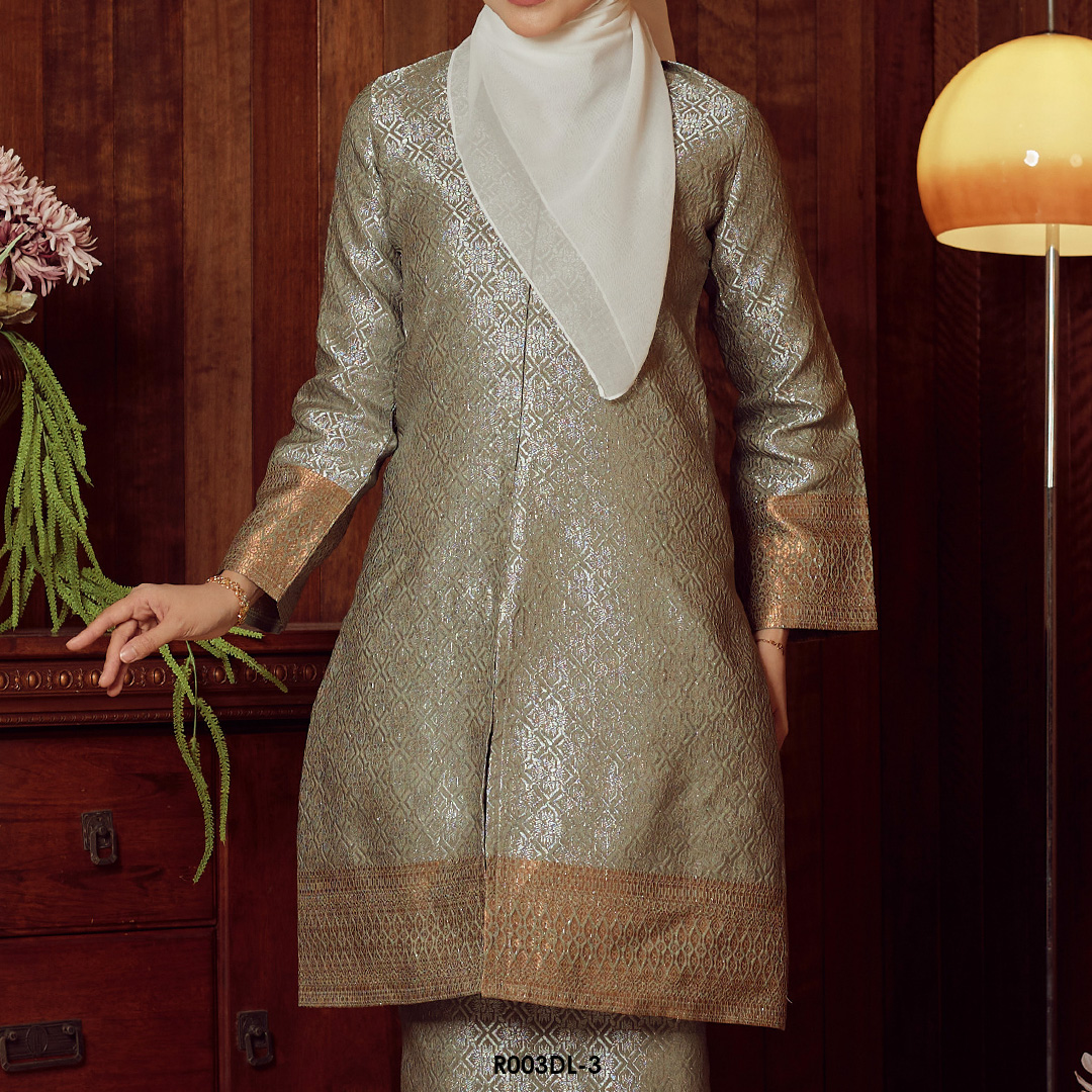 Delima Kurung in Sage Green (R003DL-3) - Image 4