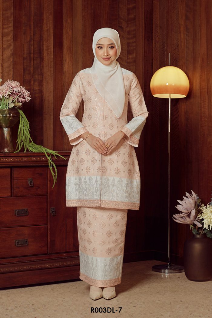 Delima Kurung in Baby Peach (R003DL-7)