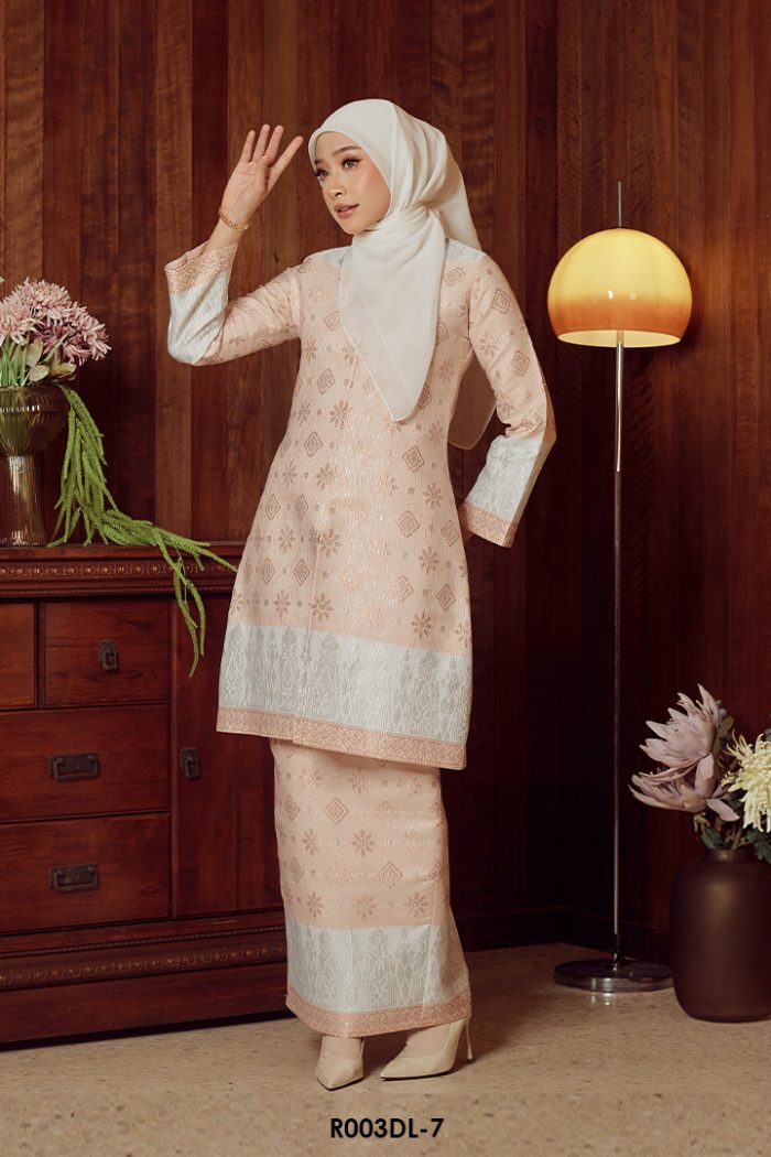 Delima Kurung in Baby Peach (R003DL-7)