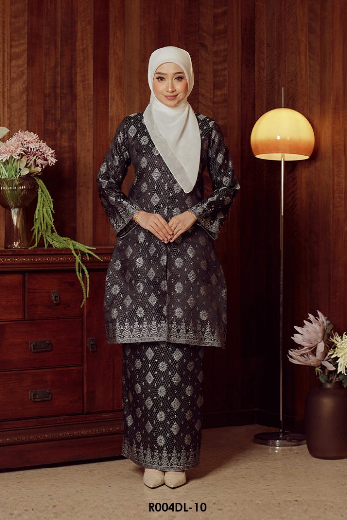 Delima Kurung in Black (R004DL-10)