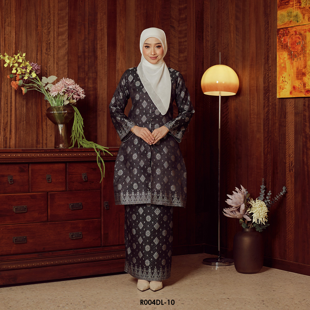 Delima Kurung in Black (R004DL-10)