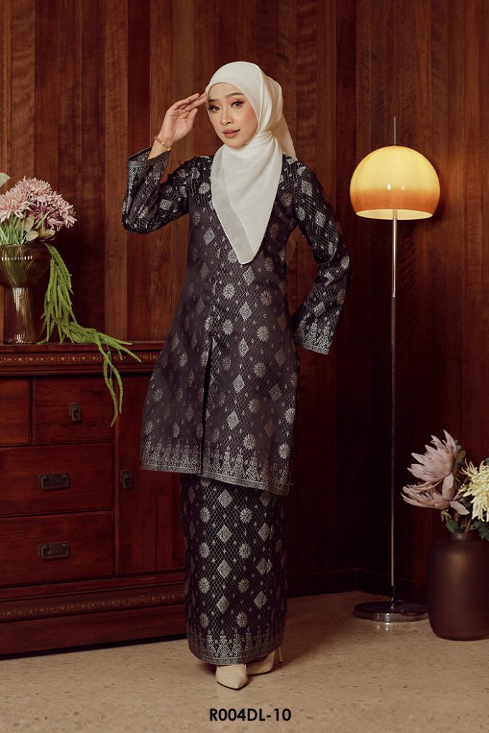 Delima Kurung in Black (R004DL-10)