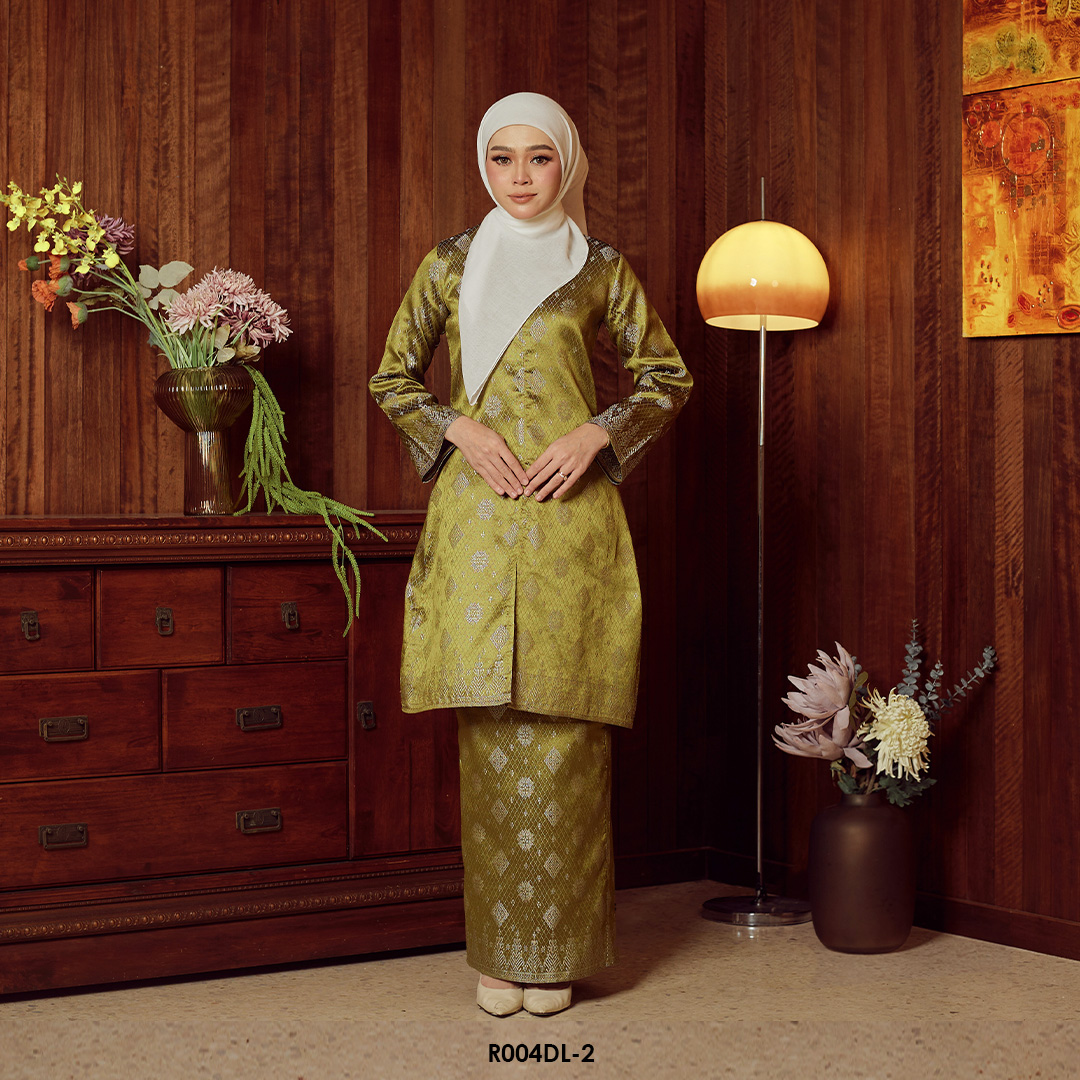 Delima Kurung in Olive (R004DL-2)