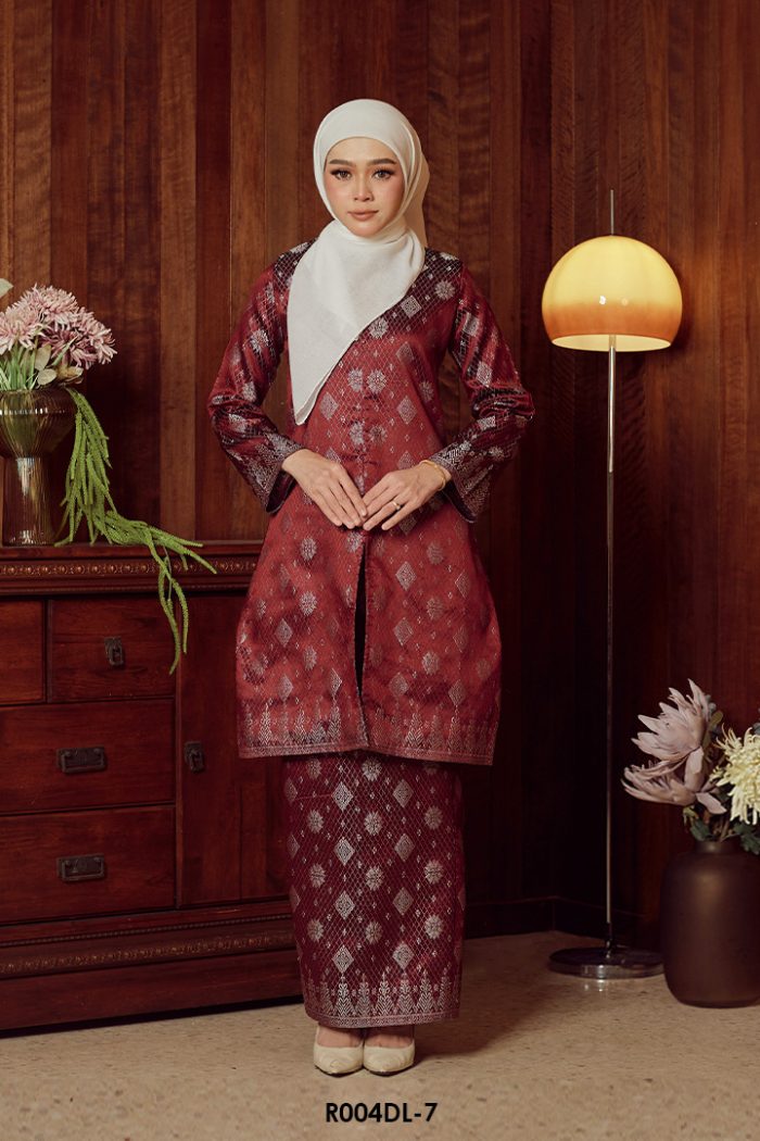 Delima Kurung in Maroon (R004DL-7)