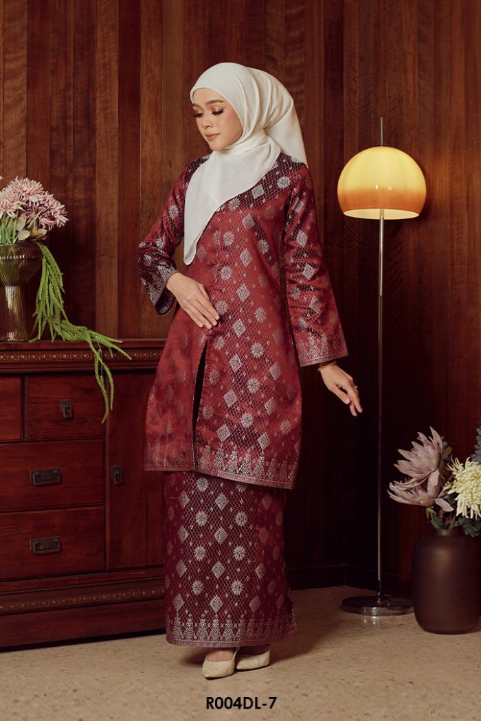 Delima Kurung in Maroon (R004DL-7)