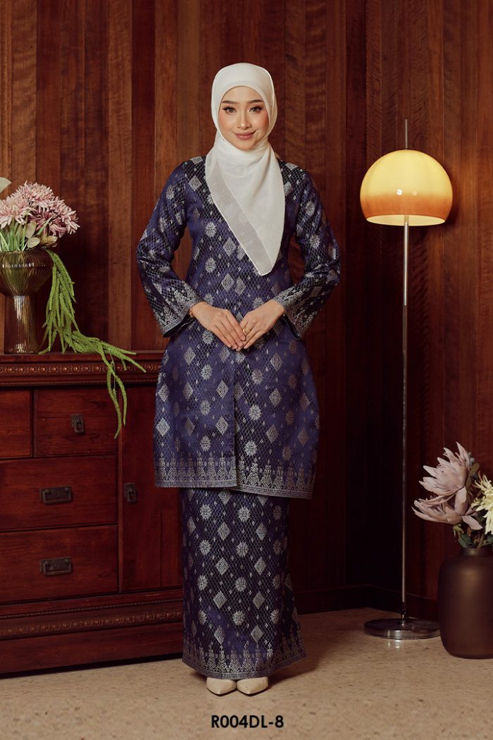 Delima Kurung in Midnight Blue (R004DL-8)