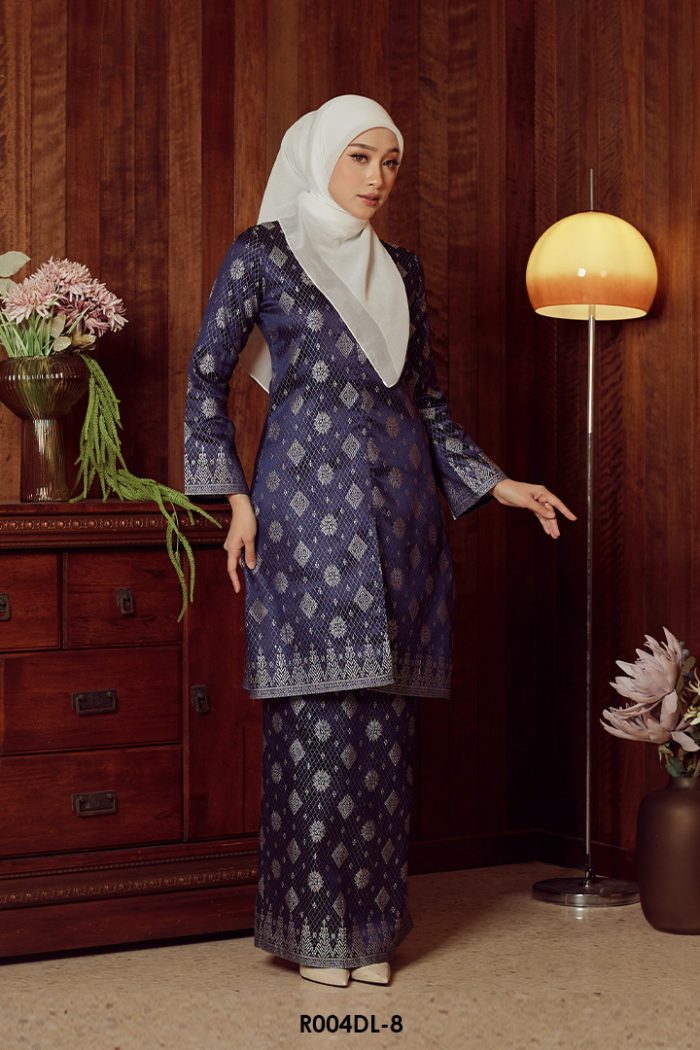 Delima Kurung in Midnight Blue (R004DL-8)