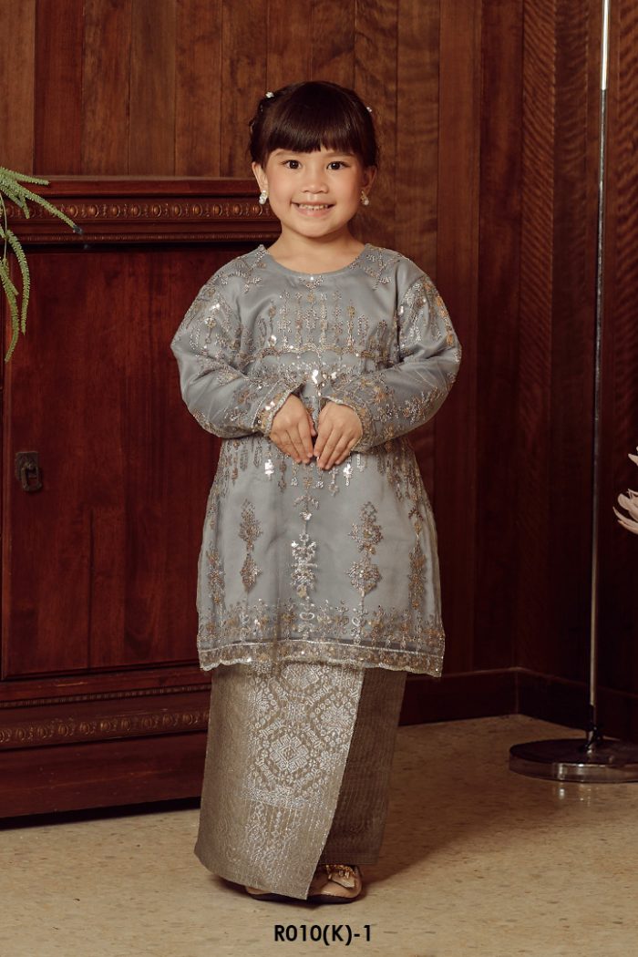 Tasnim Kurung in Grey (R010(K)-1)