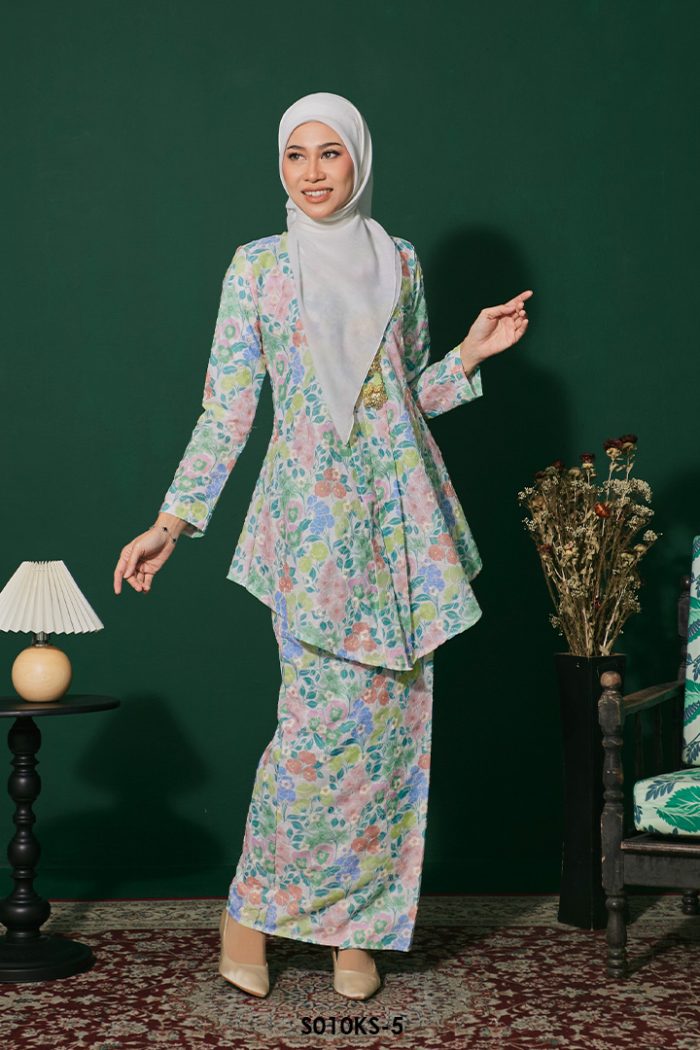 Kebaya Saloma in Teal Green (S010KS-5)