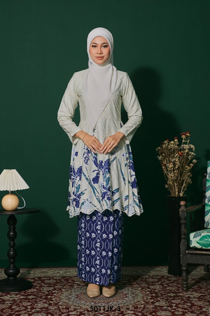 Juliana Kurung in Dark Blue (S011JK-3)