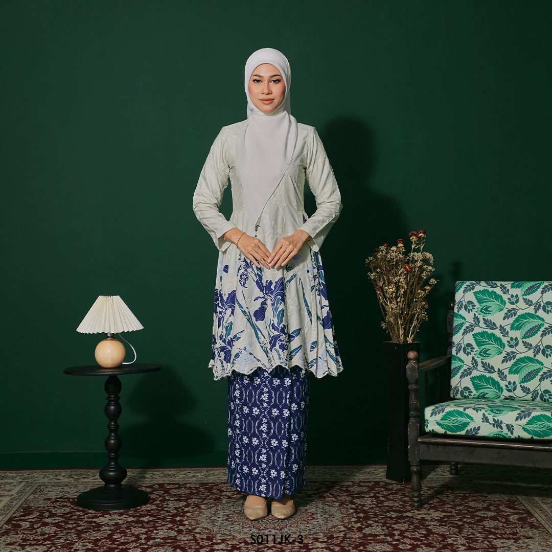 Juliana Kurung in Dark Blue (S011JK-3)