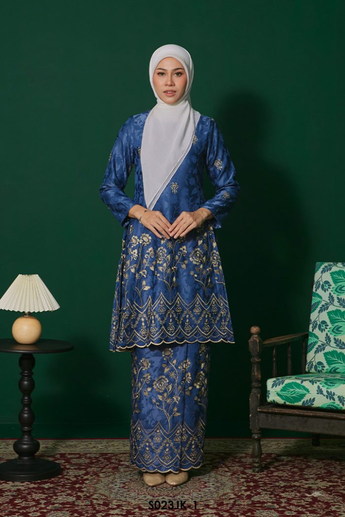 Juliana Kurung in Stone Blue (S023JK-1)