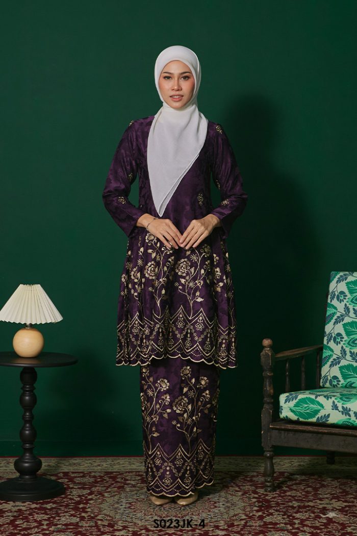 Juliana Kurung in Dark Purple (S023JK-4)