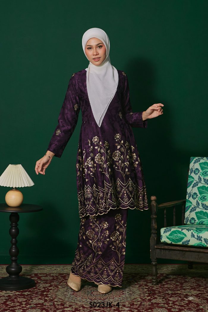 Juliana Kurung in Dark Purple (S023JK-4)