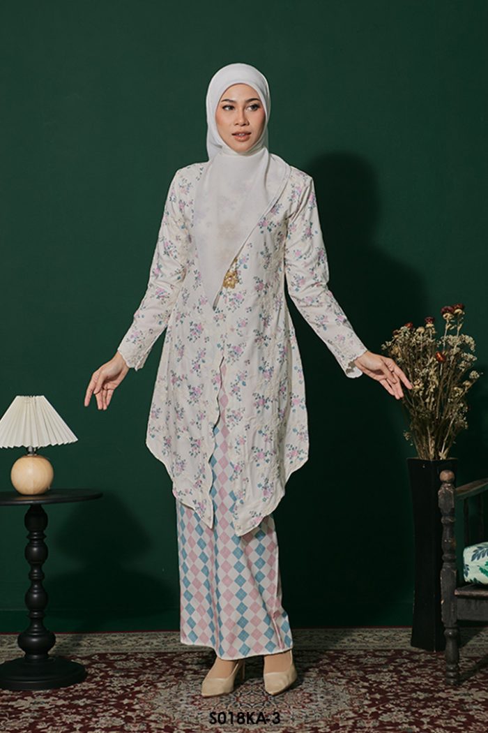 Kebaya Anggun 2.0 in Teal Blue (S018KA-3)