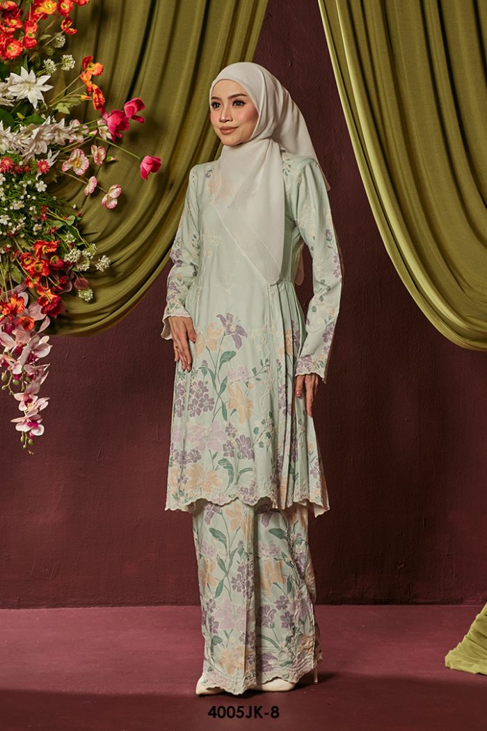 Juliana Kurung in Dusty Green (4005JK-8)