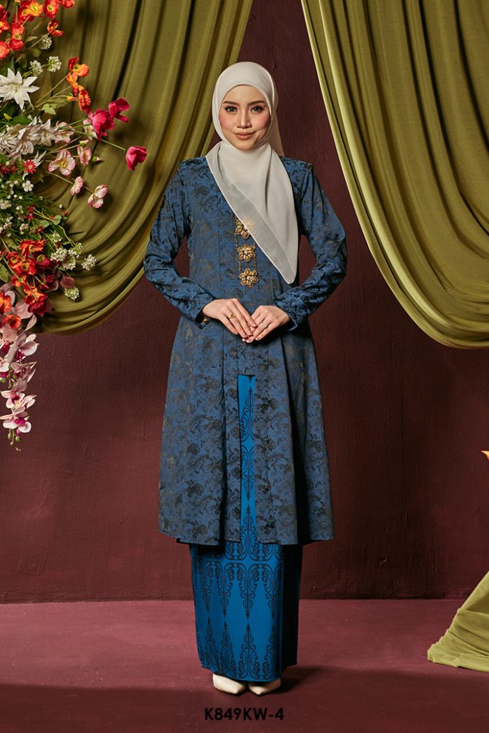 Kebaya Wilda in Teal Blue (K849KW-4)