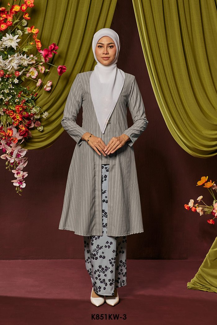 Kebaya Wilda in Grey (K851KW-3)