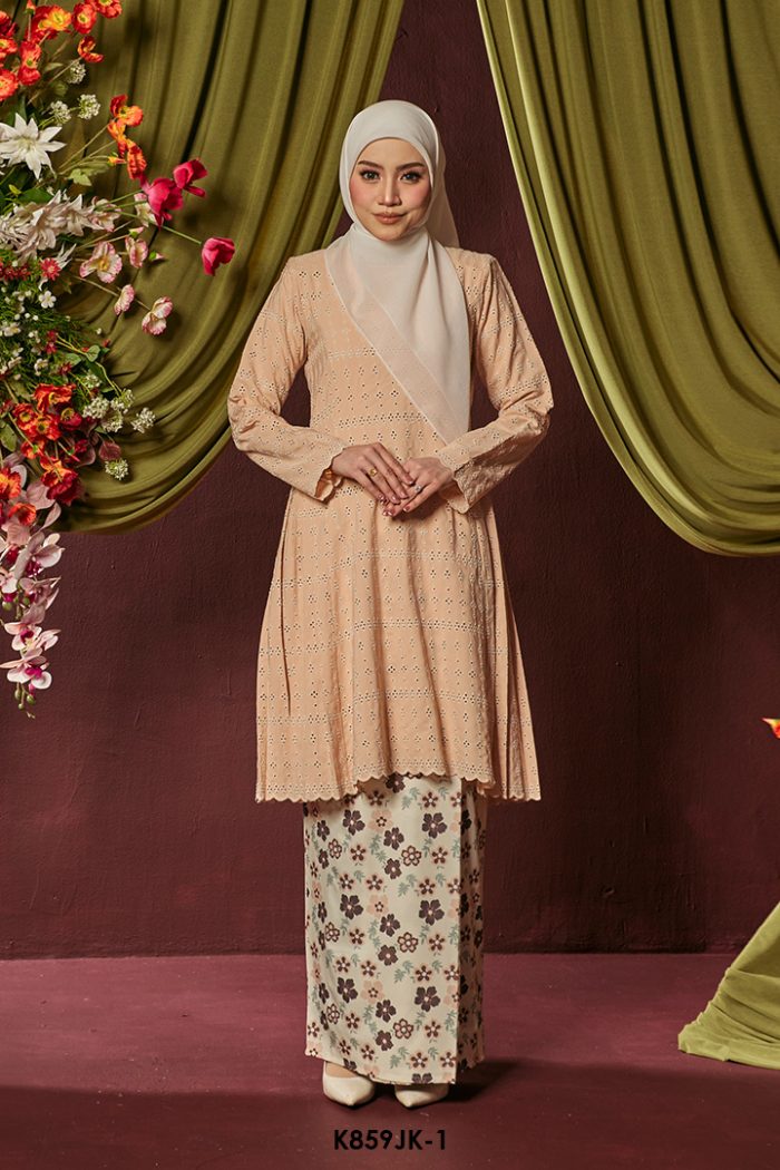 Juliana Kurung in Light Peach (K859JK-1)