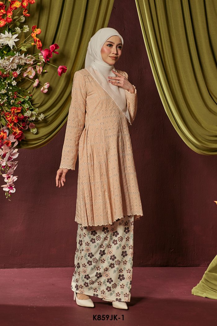 Juliana Kurung in Light Peach (K859JK-1)