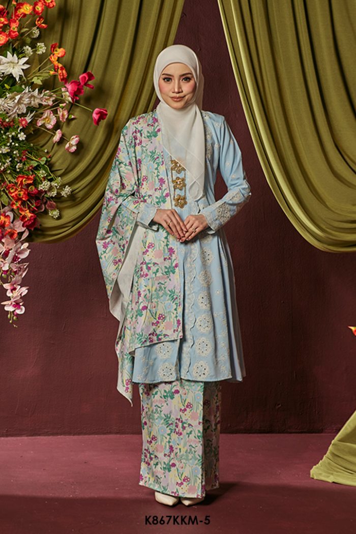 Kebarung Kalthom With Shawl in Light Blue (K867KKM-5)