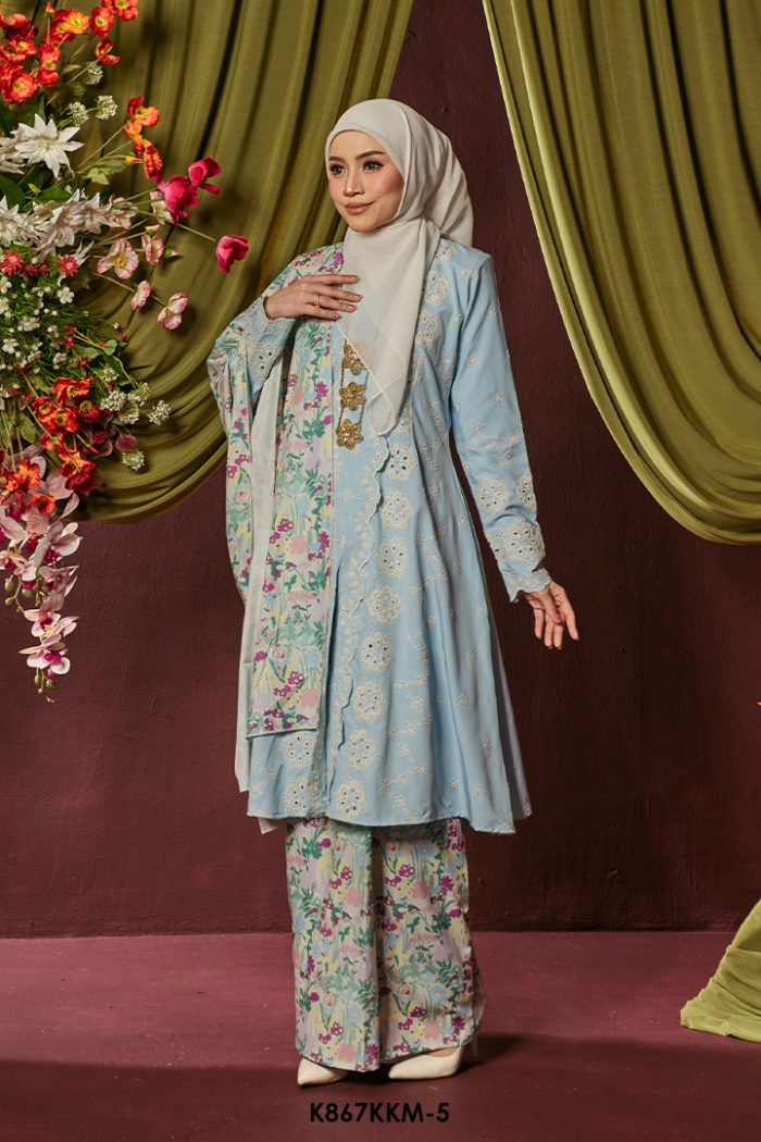 Kebarung Kalthom With Shawl in Light Blue (K867KKM-5)