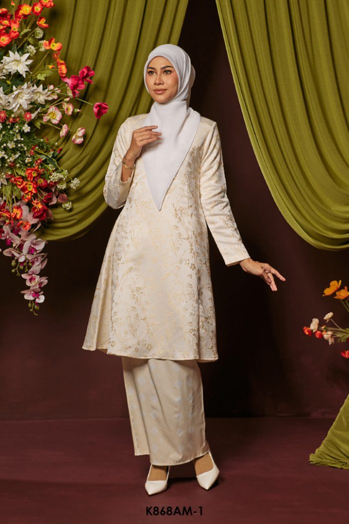 Ameera Kurung in Beige (K868AM-1)