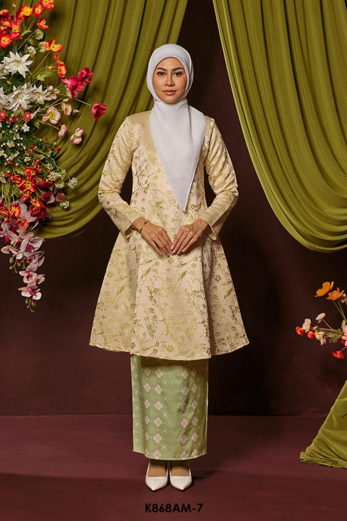 Ameera Kurung in Apple Green (K868AM-7)