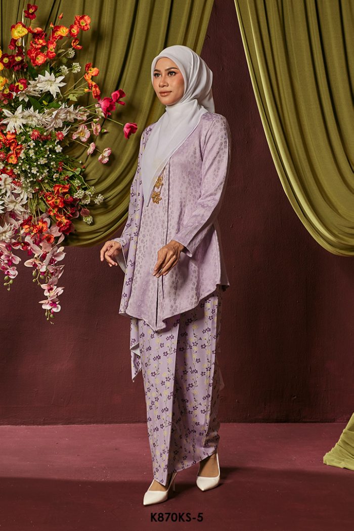 Kebaya Saloma With Shawl in Purple (K870KS-5)