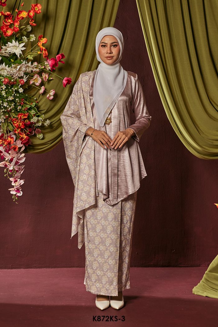 Kebaya Saloma With Shawl in Lilac (K872KS-3)