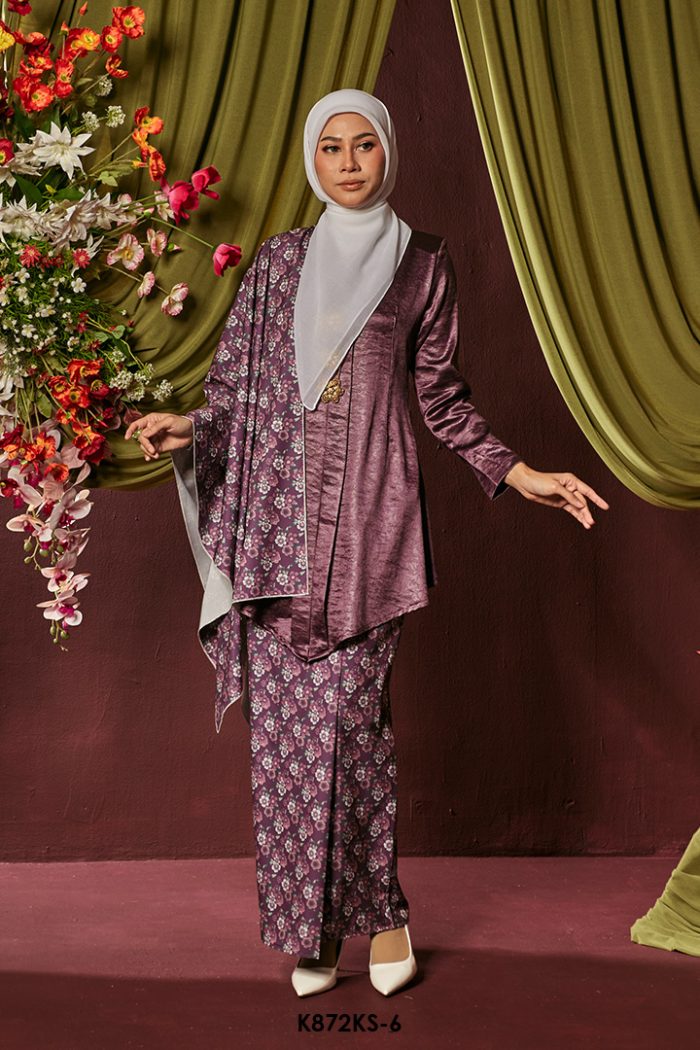Kebaya Saloma With Shawl in Grape (K872KS-6)