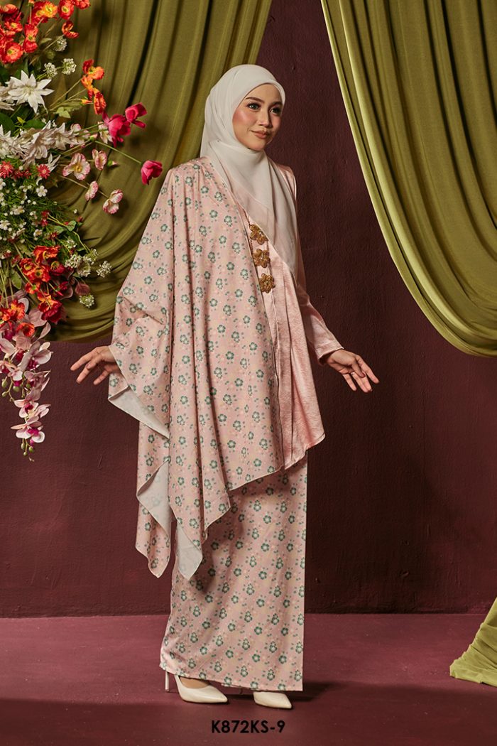 Kebaya Saloma With Shawl in Pink (K872KS-9)