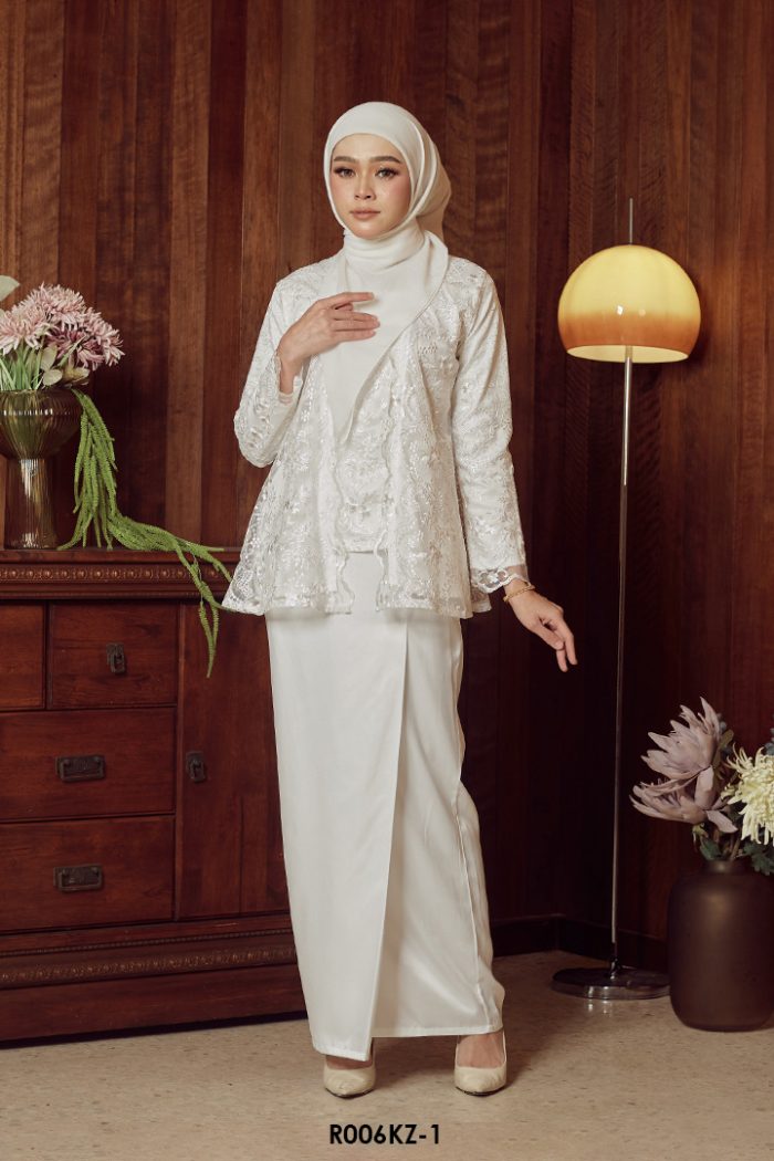 (AS-IS ITEM) Kebaya Zahra in White (R006KZ-1)