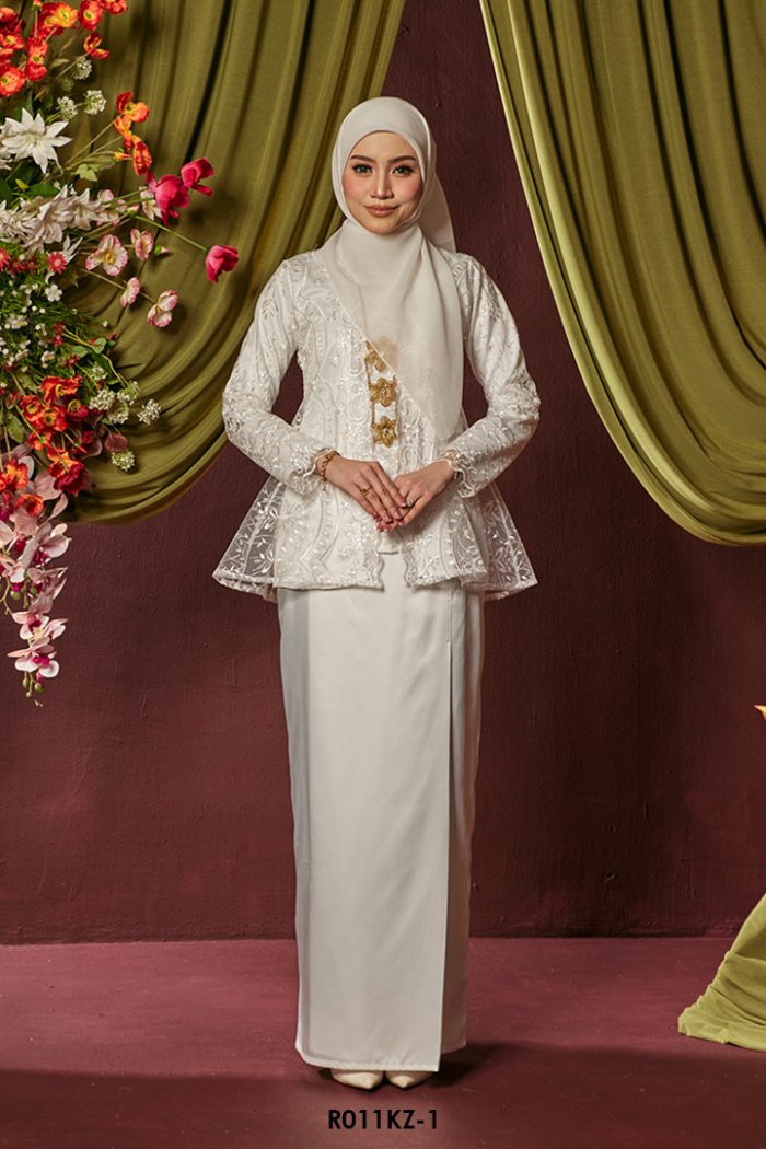 (AS-IS ITEM) Kebaya Zahra in White (R011KZ-1)