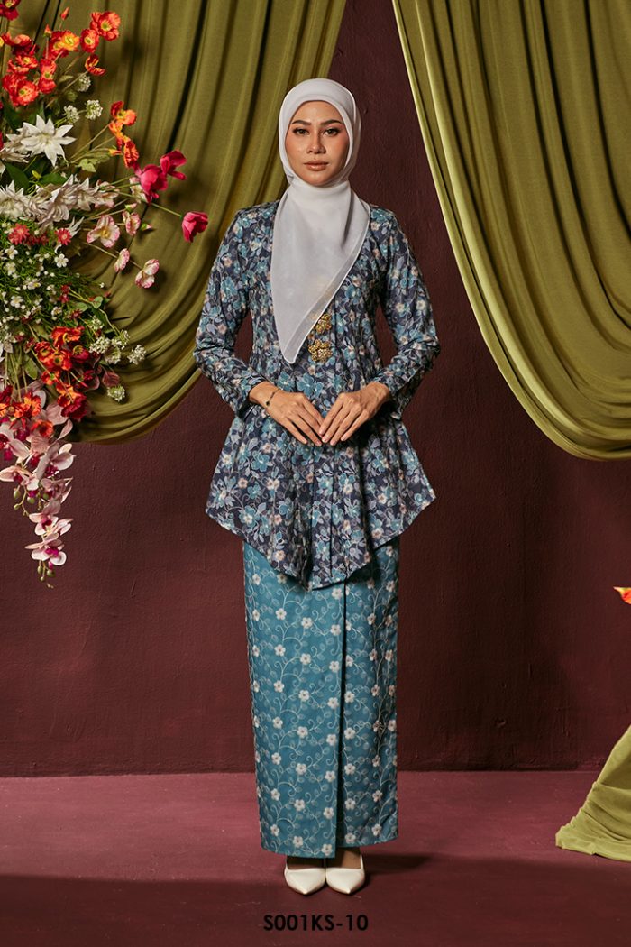 Kebaya Saloma in Teal Green (S001KS-10)